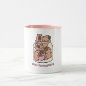 Capybara Jar Art - "Anti-Depressants" Whimsical Tasse (Zentrum)