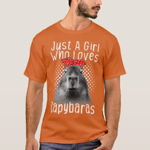 Capybara Just a Girl Who Lieben Capybaras (1) T-Shirt
