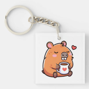 Capybara-Kaffee-Liebe Schlüsselanhänger