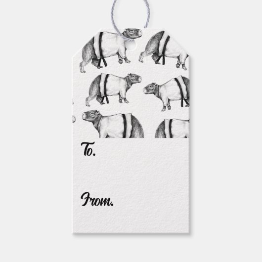 Capybara Karate Geschenkanhänger (Vorderseite)