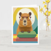 Capybara Karte (Gelbe Blume)