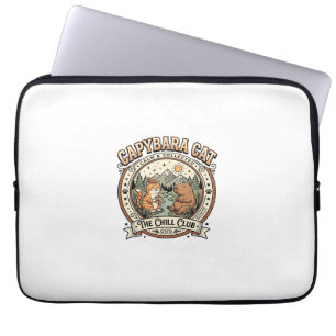Capybara Katze Capybara Chill Katze Vintage Vektor Laptopschutzhülle