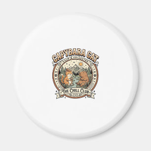 Capybara Katze Capybara Chill Katze Vintage Vektor Magnet