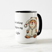 Capybara "Keine Rede vor meinem Kaffee" Niedliche  Tasse (VorderseiteRechts)