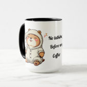 Capybara "Keine Rede vor meinem Kaffee" Niedliche  Tasse (Vorderseite Links)
