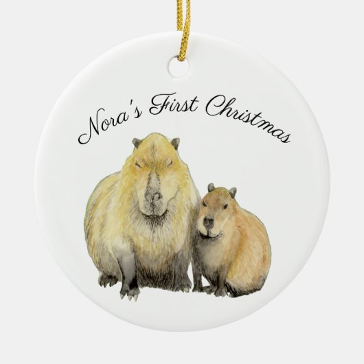 Capybara Keramik Ornament (Vorne)
