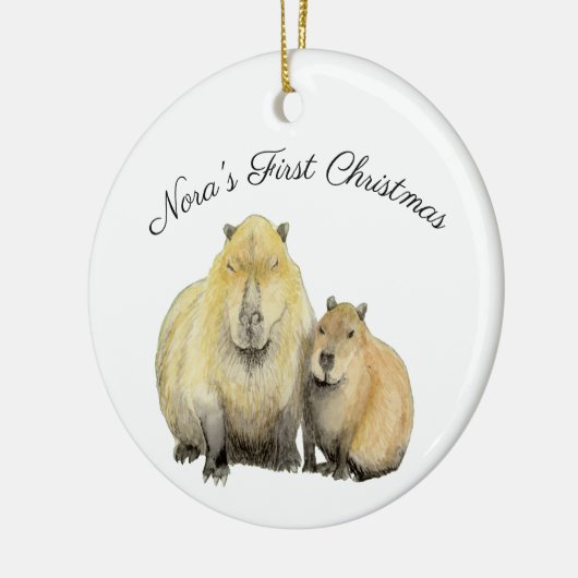 Capybara Keramik Ornament (Links)