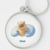 Capybara Keychain – Cute & Calm Design for Kids Schlüsselanhänger (Vorne)