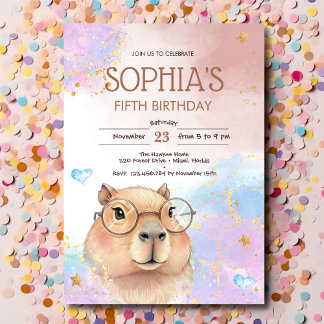 Capybara-Kinder-Geburtstag Einladung