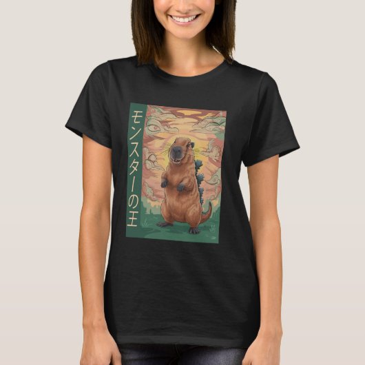 Capybara King of Monster Capyzilla Funny für Kinde T-Shirt (Vorderseite)