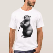 Capybara Klarinette Klarinette Klarinette T-Shirt (Vorderseite)