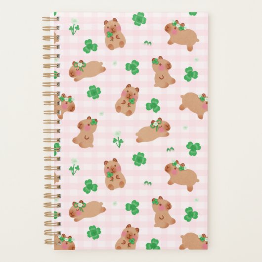 Capybara-Klee-Rosa Planer (Vorderseite)