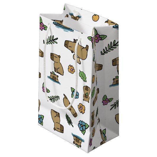 Capybara Kleine Geschenktüte (Vorderseite Schrägansicht)