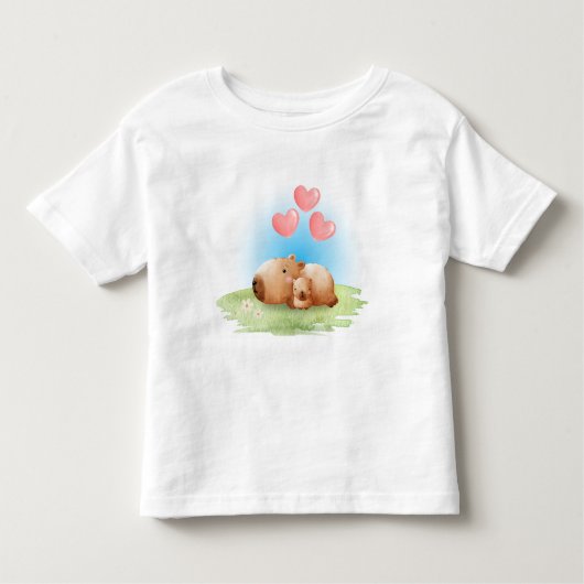 Capybara Kleinkind T-shirt (Vorderseite)