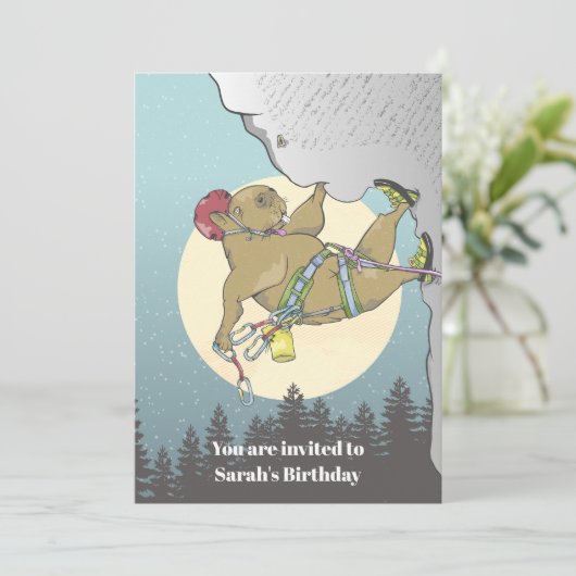 Capybara Klettern Einladung (Stehend Vorderseite)