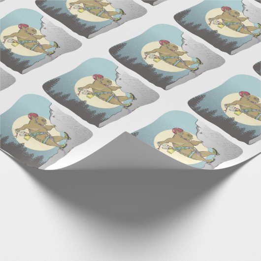 Capybara Klettern Geschenkpapier (Ecke)