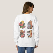 Capybara-kun loves Japan Sweatshirt (Schwarz voll)