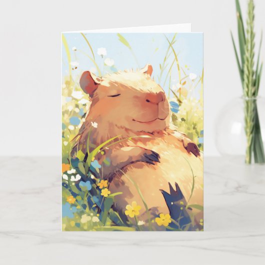 Capybara Lazy Days Karte (Vorderseite)