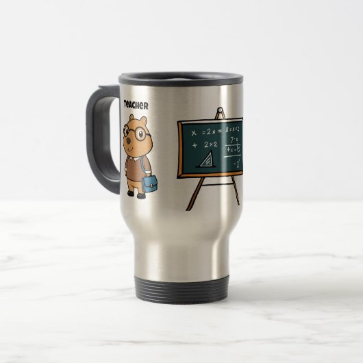 Capybara Lehrer zurück zur Tasse (Vorderseite Links)