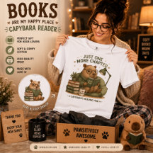 Capybara-Lesebuch-T-Shirt – Nur noch ein Kapitel