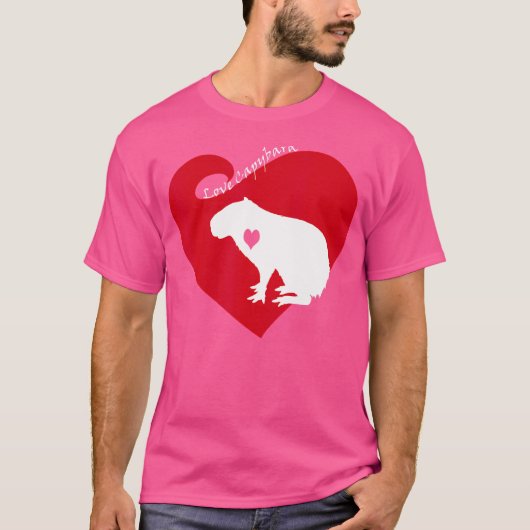 Capybara Liebe Capybara T-Shirt (Vorderseite)
