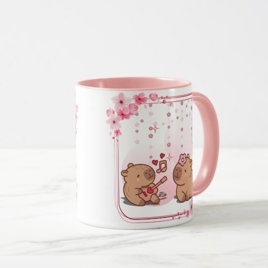 Capybara Liebe Kaffee Tasse (VorderseiteRechts)
