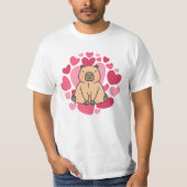Capybara Lieben mit viel Herz T - Shirt (Vorderseite)