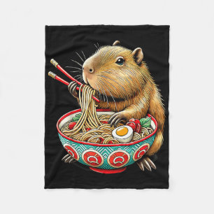 Capybara Lieben Noodle Capybara essen japanischen Fleecedecke