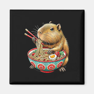 Capybara Lieben Noodle Capybara essen japanischen  Magnet