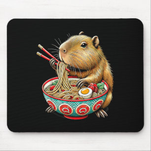 Capybara Lieben Noodle Capybara essen japanischen Mousepad