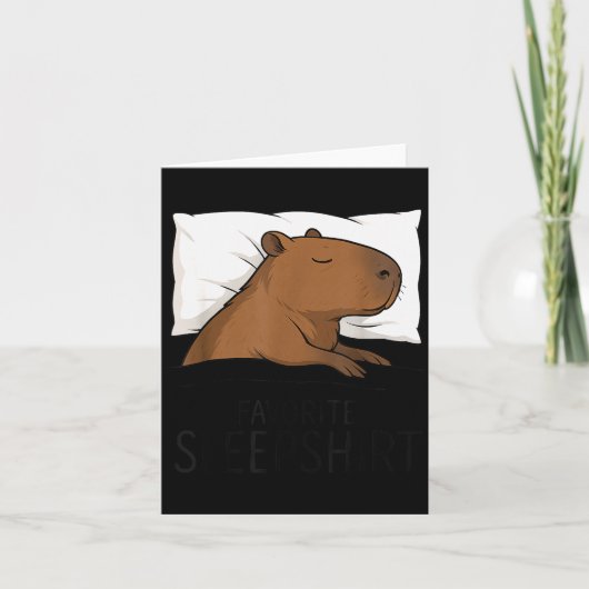 Capybara Lieblings-Schlafshirt Sleeng Pyjamas Jung Karte (Vorderseite)