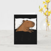 Capybara Lieblings-Schlafshirt Sleeng Pyjamas Jung Karte (Gelbe Blume)