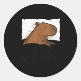 Capybara Lieblings-Schlafshirt Sleeng Schlafanzug Runder Aufkleber
