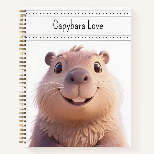 Capybara Love Notizblock (Vorderseite)