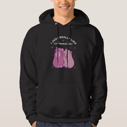 Capybara Lover Funny I Just Really Like Capybaras  Hoodie (Vorderseite)
