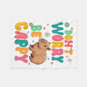 Capybara Lover Motivation Sitive Don't That Worry  Fleecedecke (Vorderseite (Horizontal))