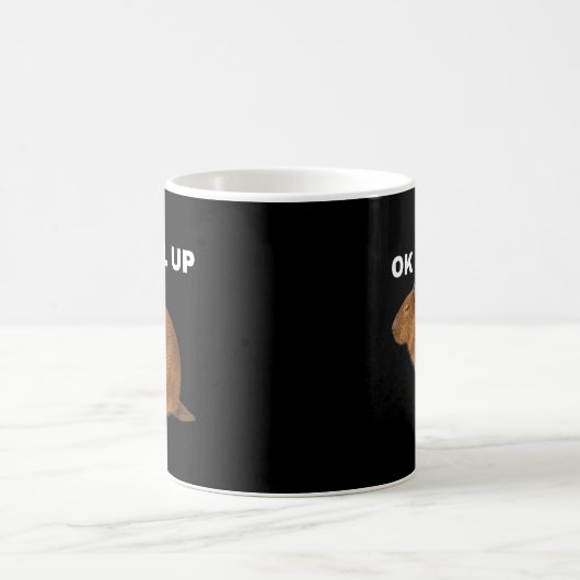 Capybara Lover Ok I Pull Up Capybara Funny Meme Cu Kaffeetasse (Mittel)