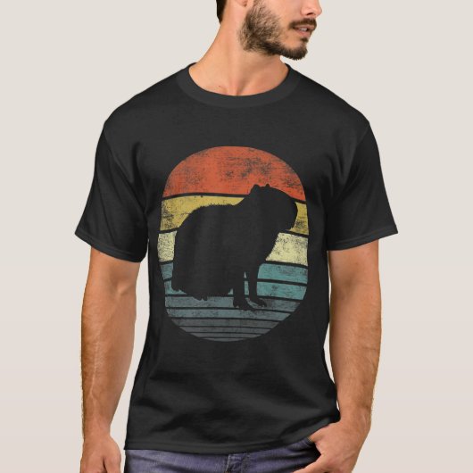 Capybara Lover spendet Retro Vintagen Zoo T-Shirt (Vorderseite)