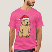 Capybara Lover Weihnachtsmannmütze Xmas Capybara C T-Shirt (Vorderseite)
