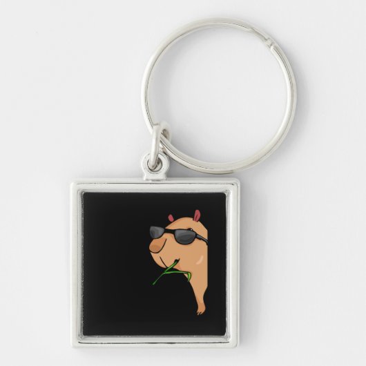 Capybara Lover Women Capybara Gift Men Capybara Schlüsselanhänger (Vorne)
