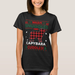 Capybara Lovers Niedlich Pajama Horse Ugly Christm T-Shirt