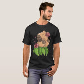 Capybara Luau Dancing Hawaii Ferienkleidung Mädche T-Shirt (Vorne ganz)