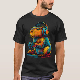 Capybara Lustiges Videospiel Capybara Für Männer F T-Shirt