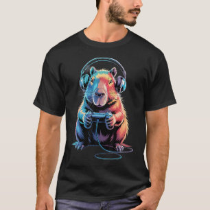 Capybara Lustiges Videospiel Capybara Vintage Retr T-Shirt