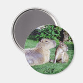 Capybara Mama und Son Magnet (Vorderseite/Rückseite)