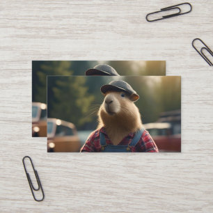 "Capybara-Mechaniker: Fett, Zahnräder und gute Vib Visitenkarte