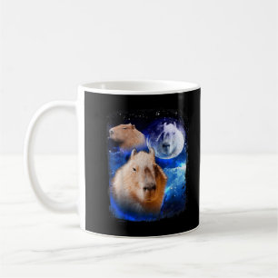 Capybara-Meme Mond Lustige Capybaras Vintage Kawai Kaffeetasse