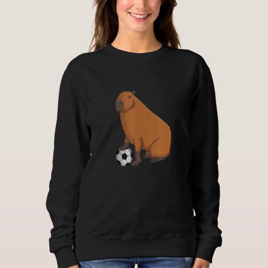 Capybara Meme Soccer player with Football Sweatshirt (Vorderseite)