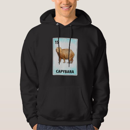 Capybara Mexican Cards Hoodie (Vorderseite)