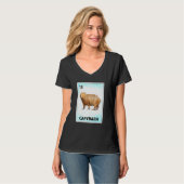 Capybara Mexican Cards T-Shirt (Vorderseite Vollansicht)